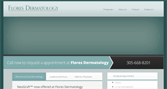 Desktop Screenshot of floresdermatologymd.com