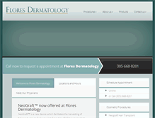 Tablet Screenshot of floresdermatologymd.com